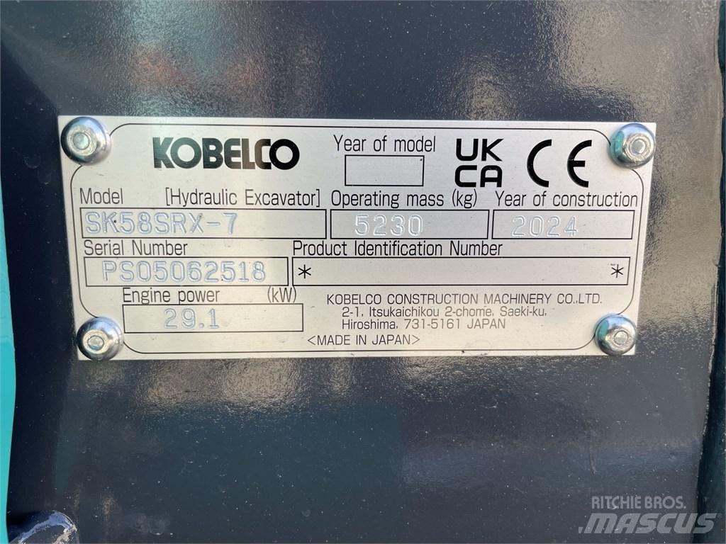Kobelco SK 58 SRX-7 Mini kotrók < 7t