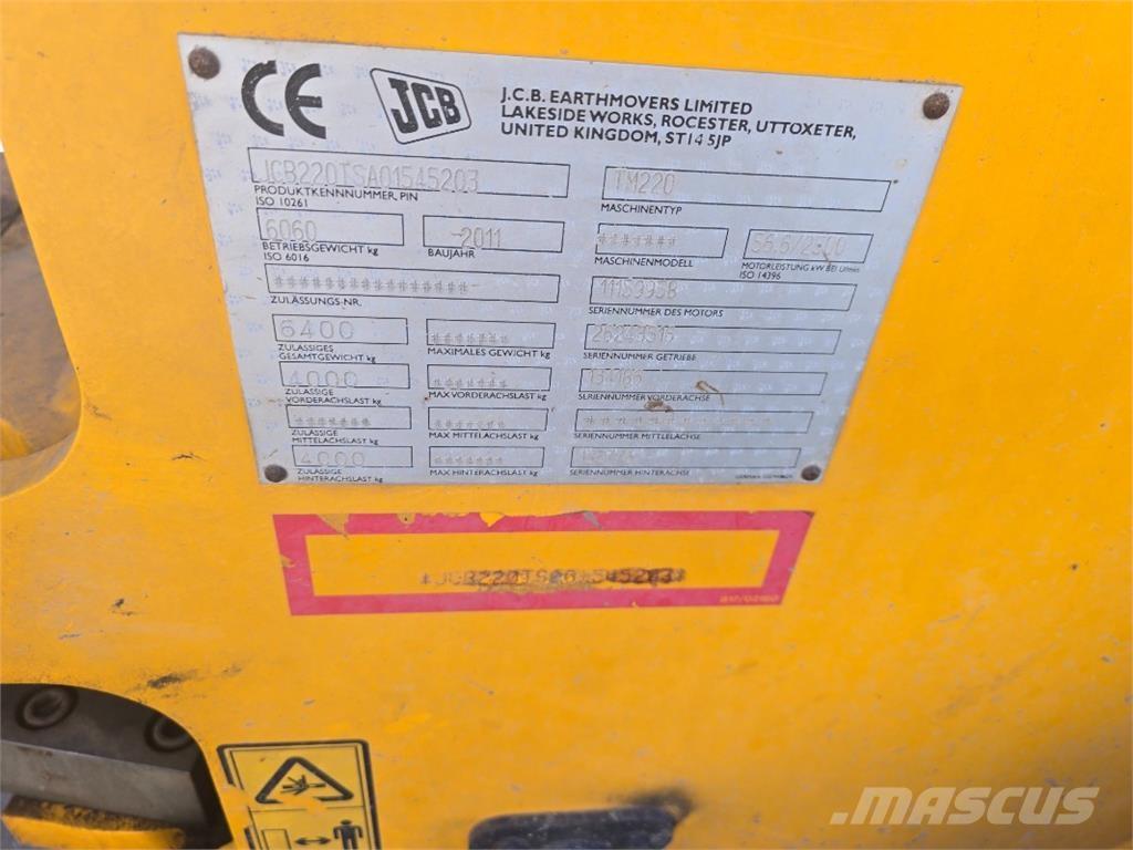 JCB TM 220 Gumikerekes homlokrakodók
