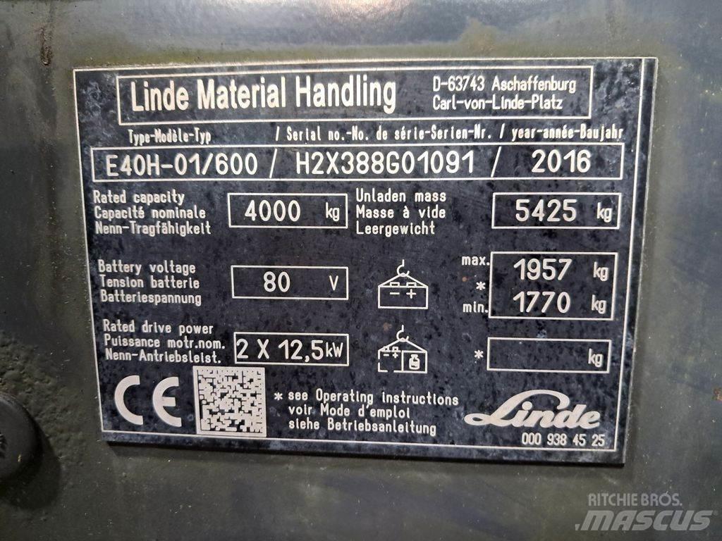 Linde E40H-01/600 Elektromos targoncák