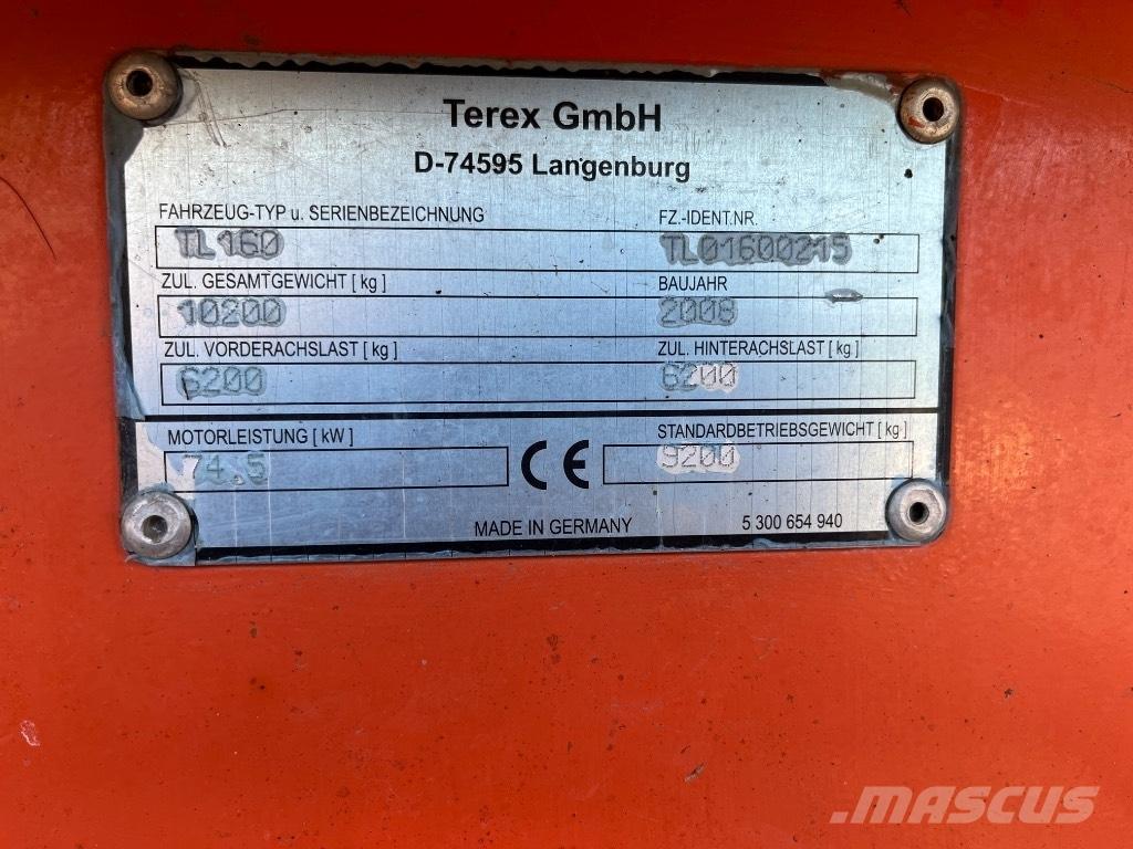 Terex TL 160 Gumikerekes homlokrakodók