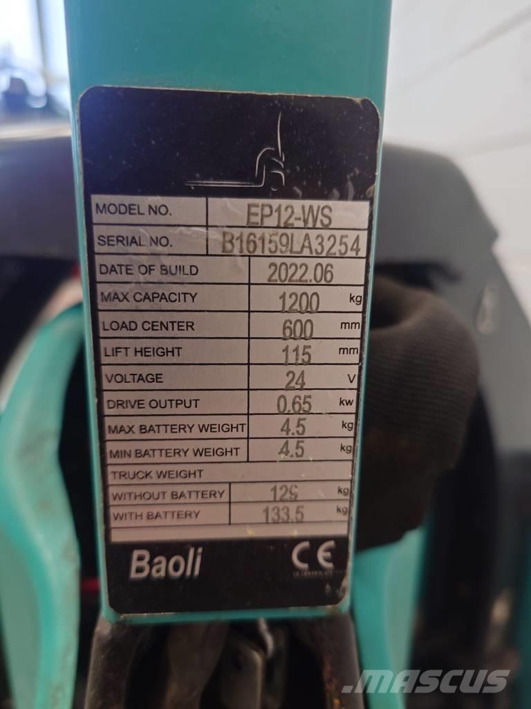 Baoli EP 12 Li-ION Alacsony emelőkocsi