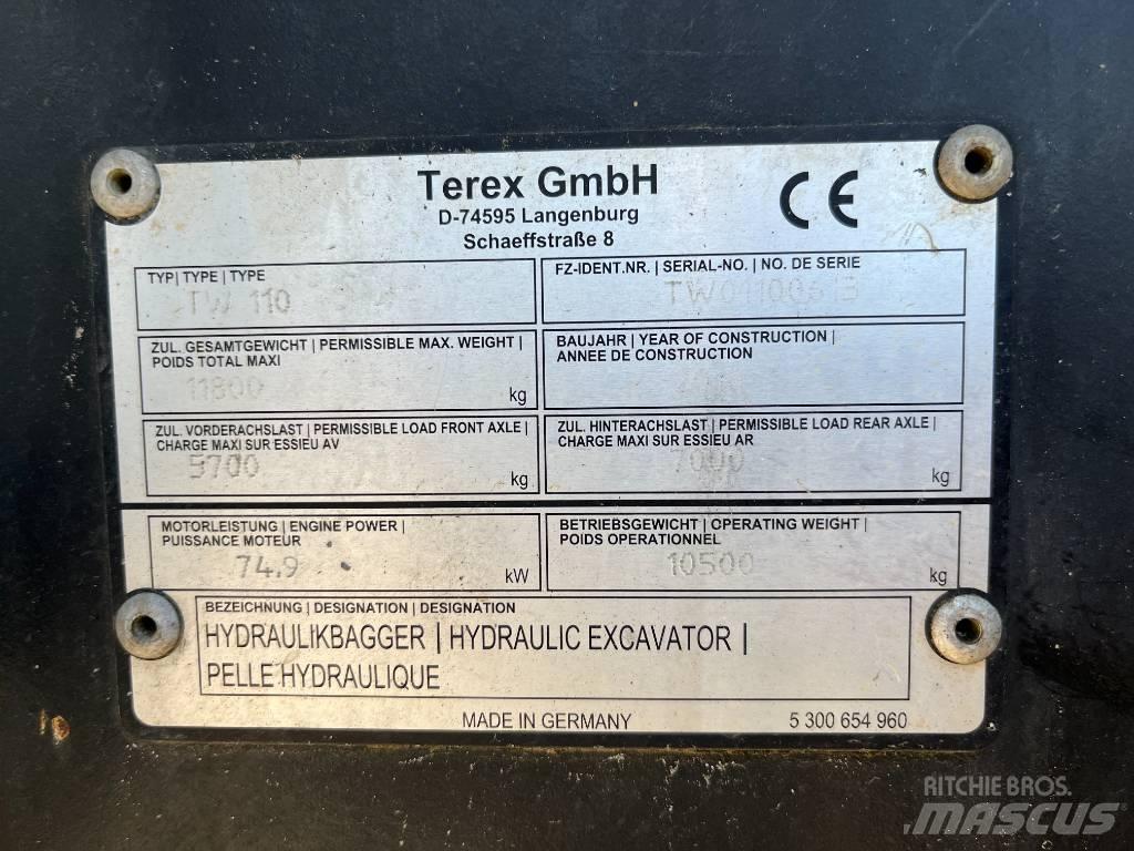 Terex TW 110 Gumikerekes kotrók