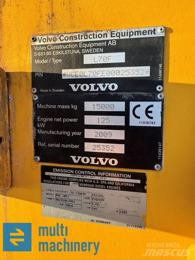 Volvo L 70 F Gumikerekes homlokrakodók