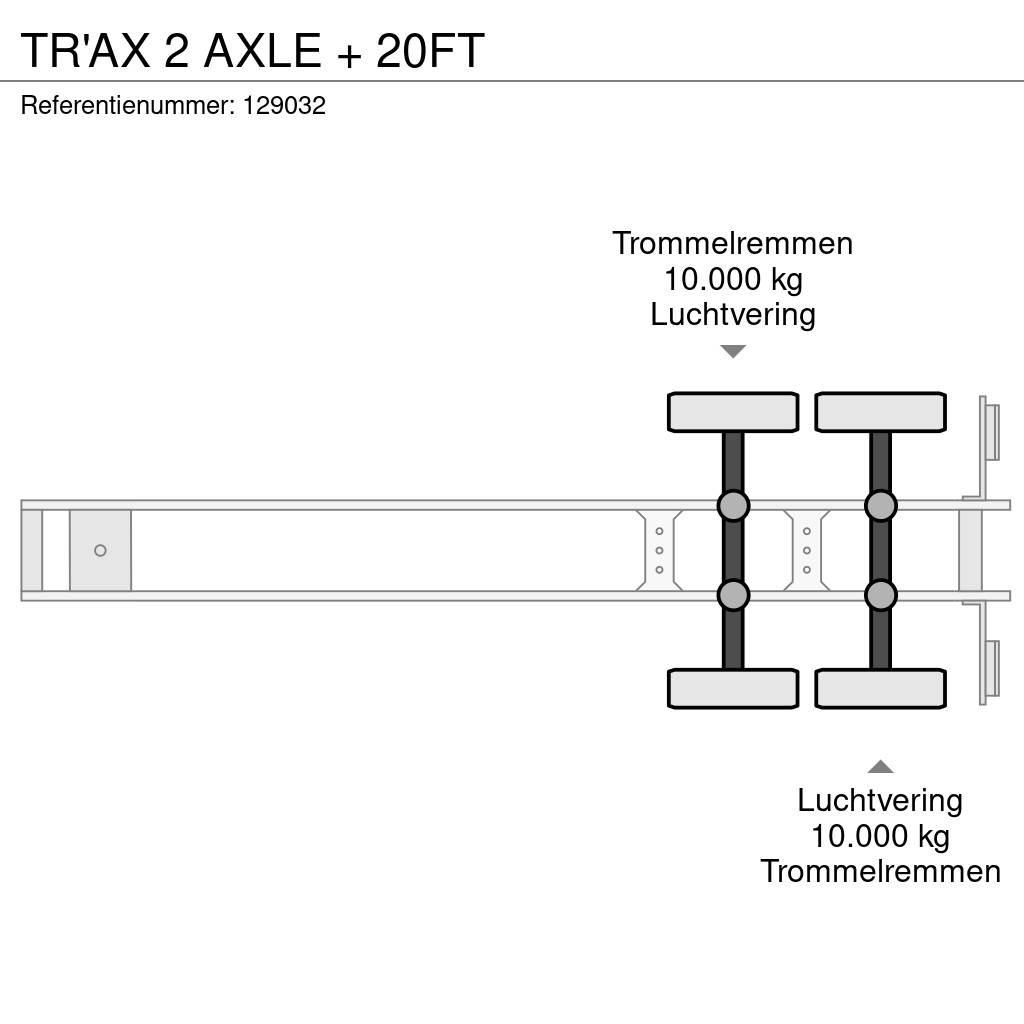  TR'AX 2 AXLE + 20FT Konténerkeret / Konténeremelő félpótkocsik
