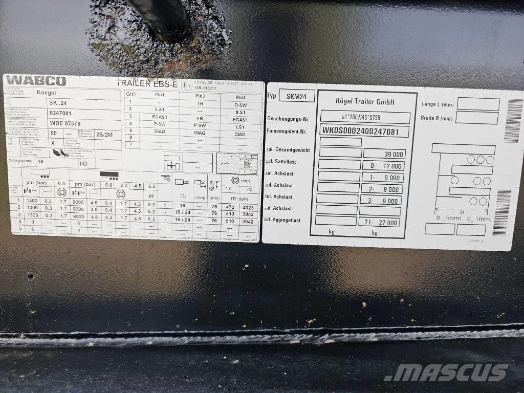 Kögel SKM24 Billenő félpótkocsik