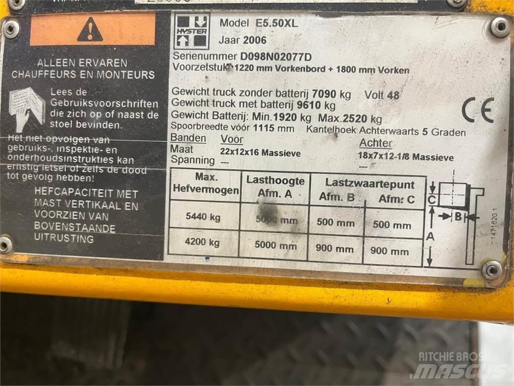 Hyster E5.50XL Elektromos targoncák