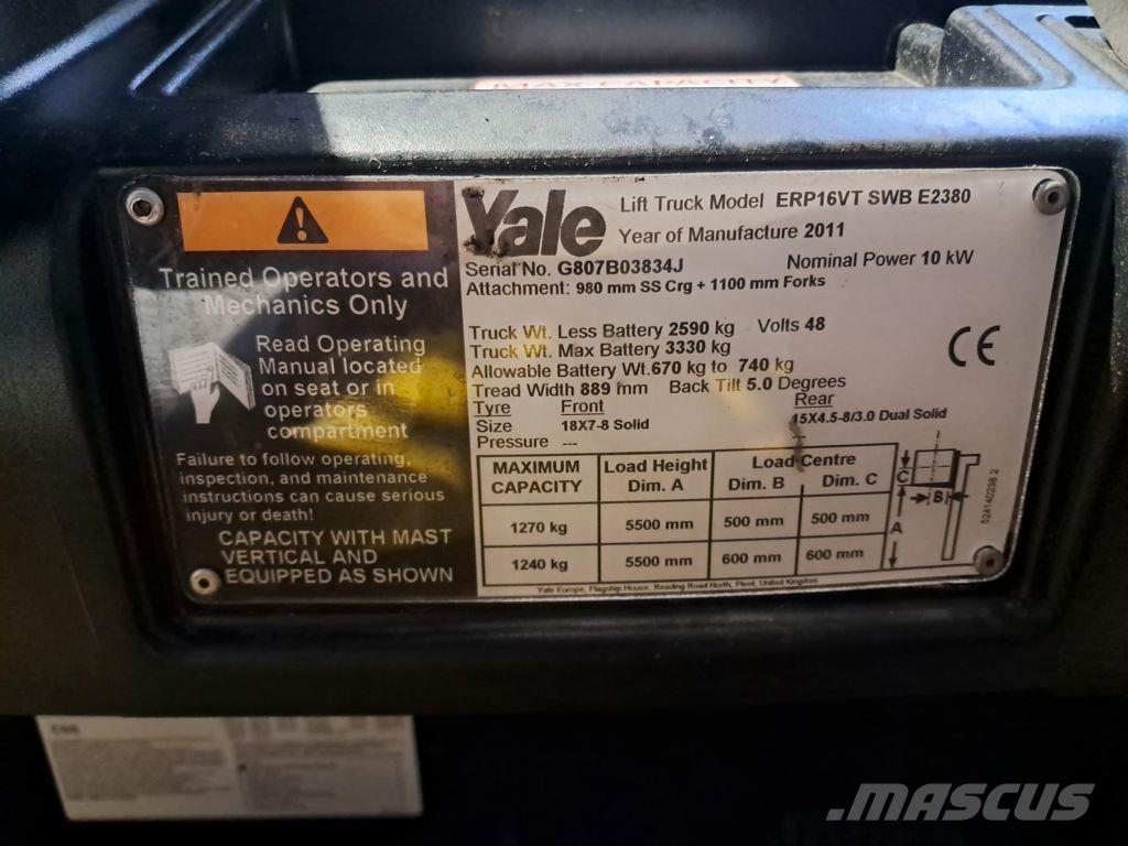 Yale ERP16VT Elektromos targoncák