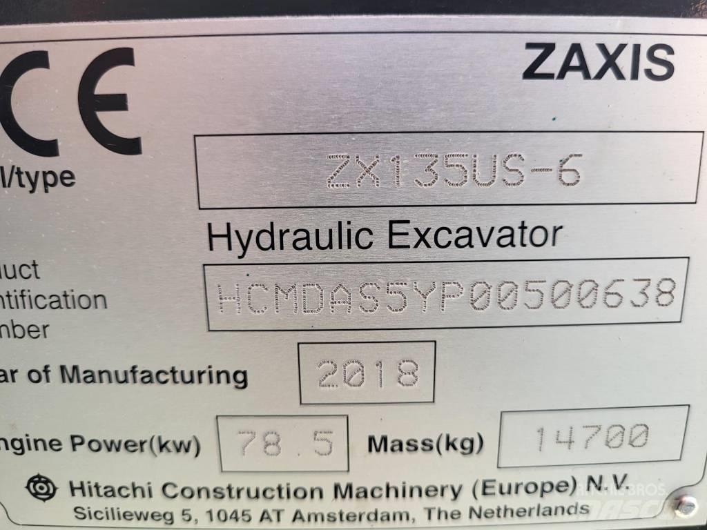 Hitachi ZX 135 US-6 Lánctalpas kotrók