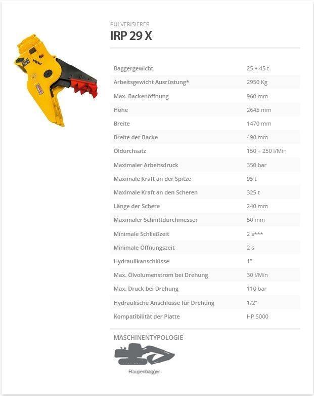Indeco IRP 29 X Építőipari Törőgépek