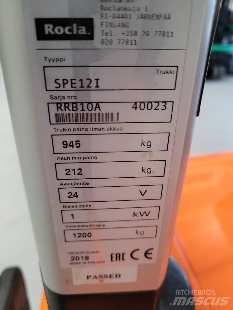 Rocla SPE12i Elektromos gyalogkíséretű targoncák