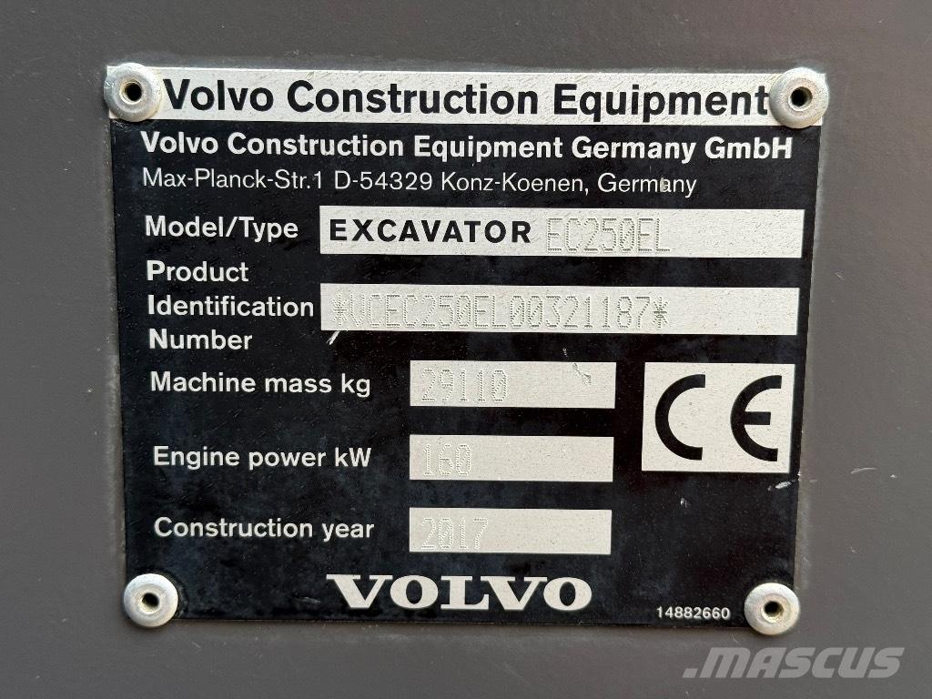 Volvo EC 250 EL Lánctalpas kotrók