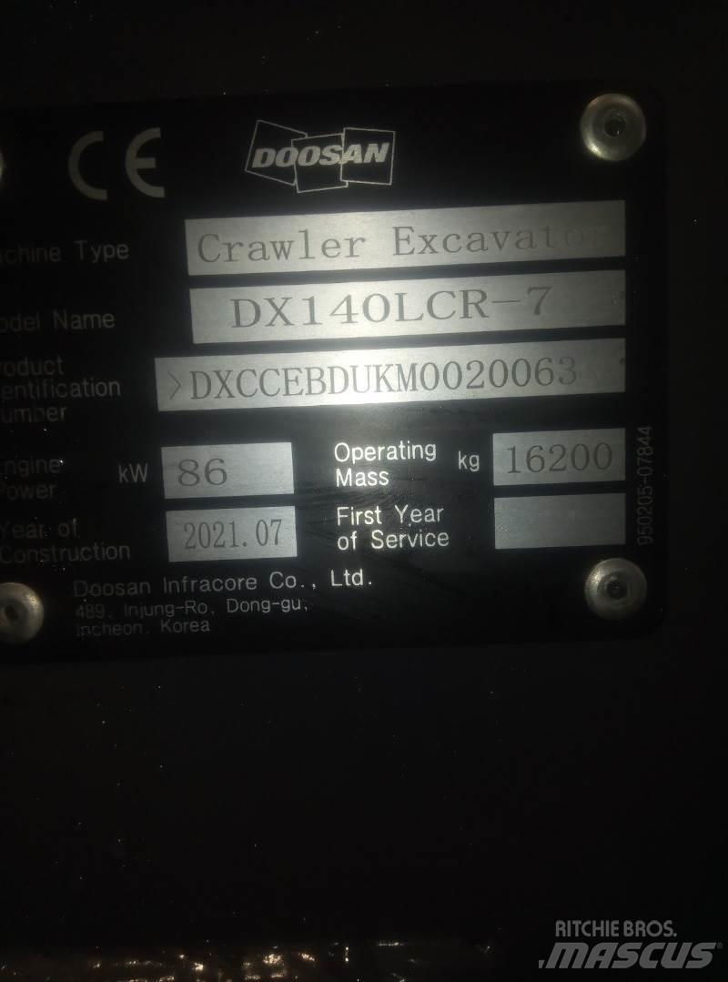 Doosan DX140LCR-7 Lánctalpas kotrók