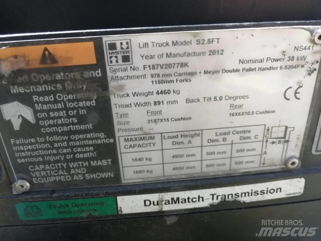 Hyster S2.5FT Gázüzemű targoncák