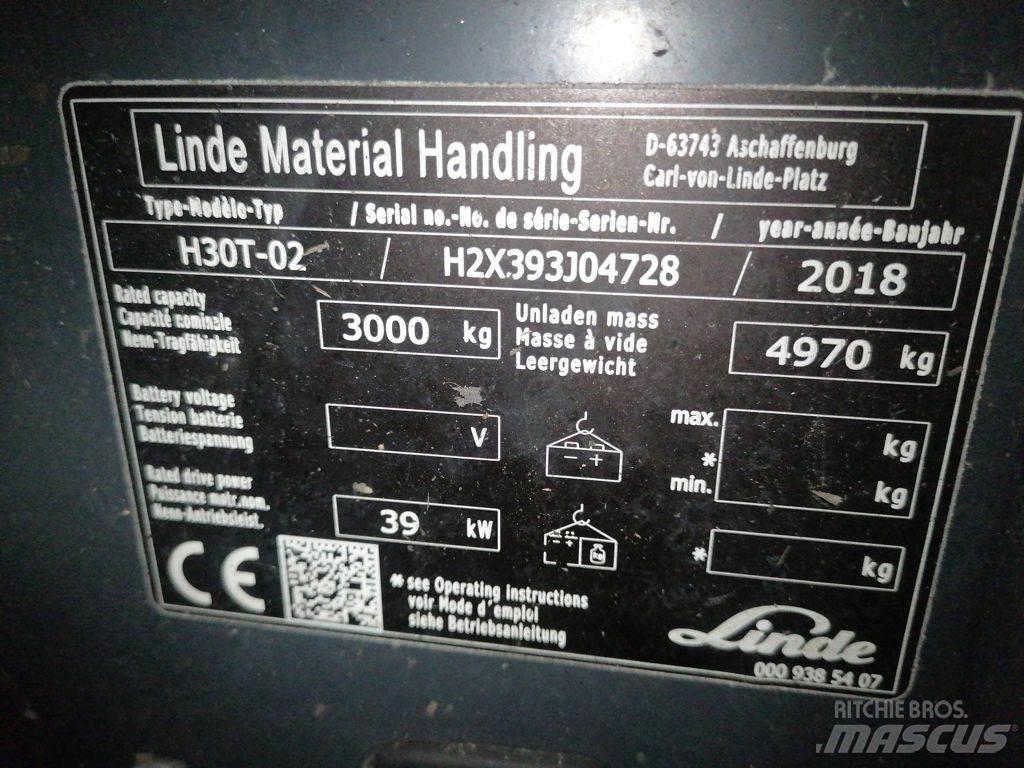 Linde H30T-02 Gázüzemű targoncák