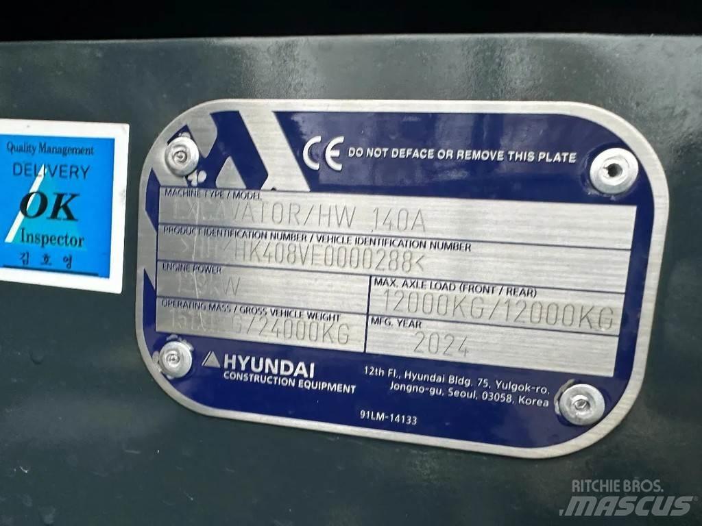 Hyundai HW140A Gumikerekes kotrók