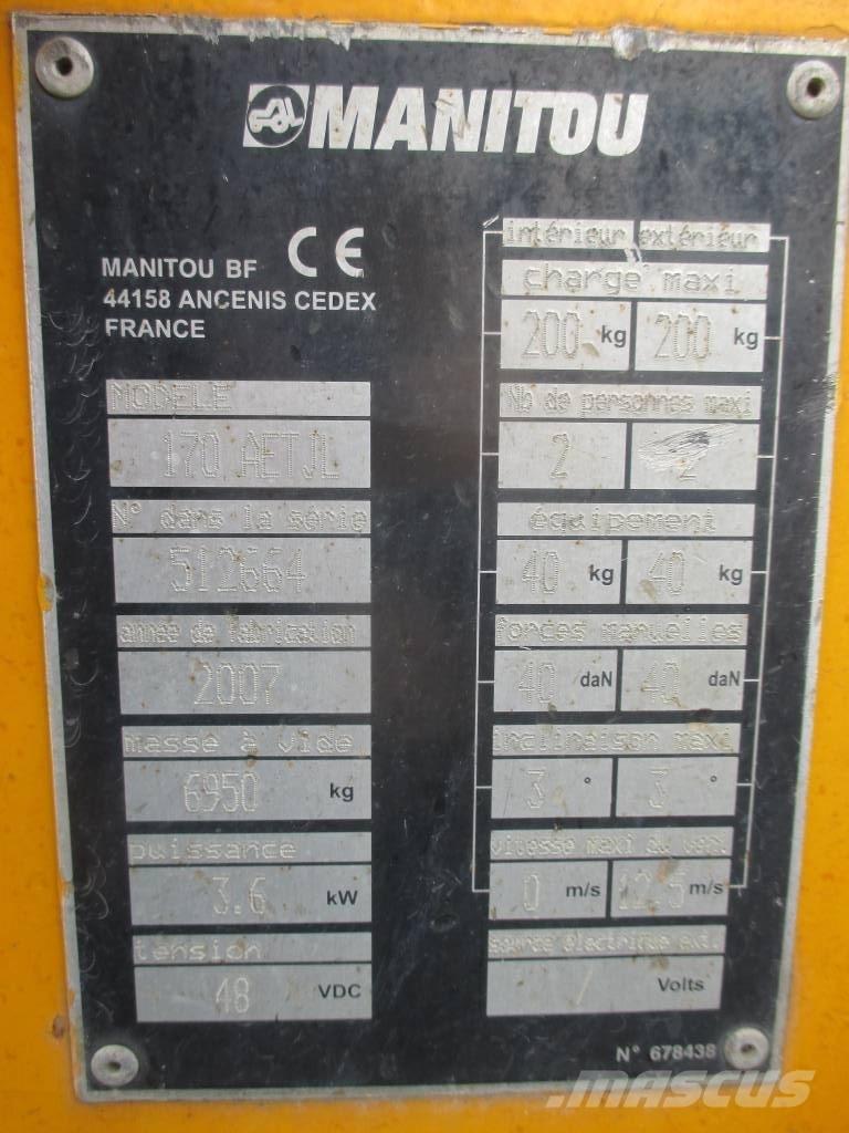 Manitou 170 AETJL Karos emelők