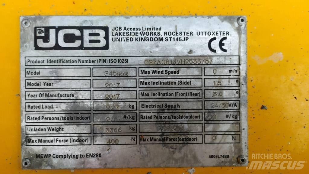 JCB S4550E Ollós emelők