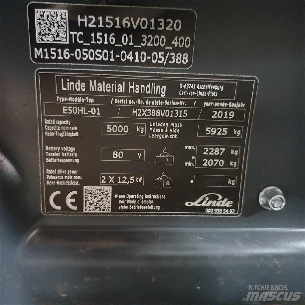 Linde E50HL Elektromos targoncák