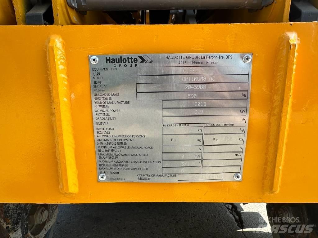 Haulotte OPTIMUM 8 Ollós emelők