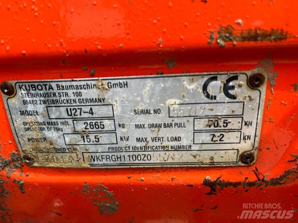 Kubota U 27-4 Mini kotrók < 7t