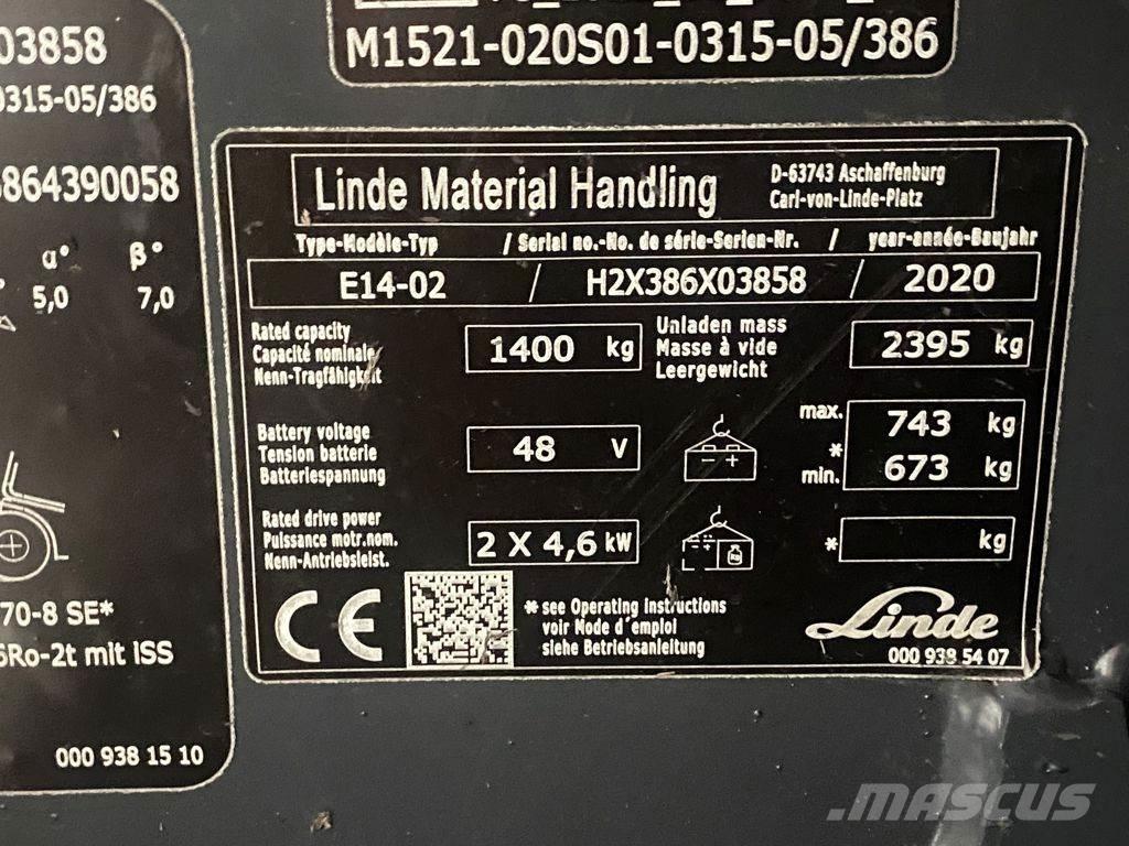 Linde E14-02 Elektromos targoncák