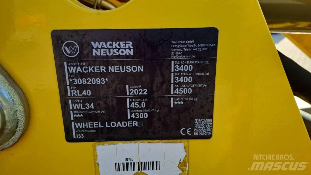Wacker Neuson WL34 Gumikerekes homlokrakodók