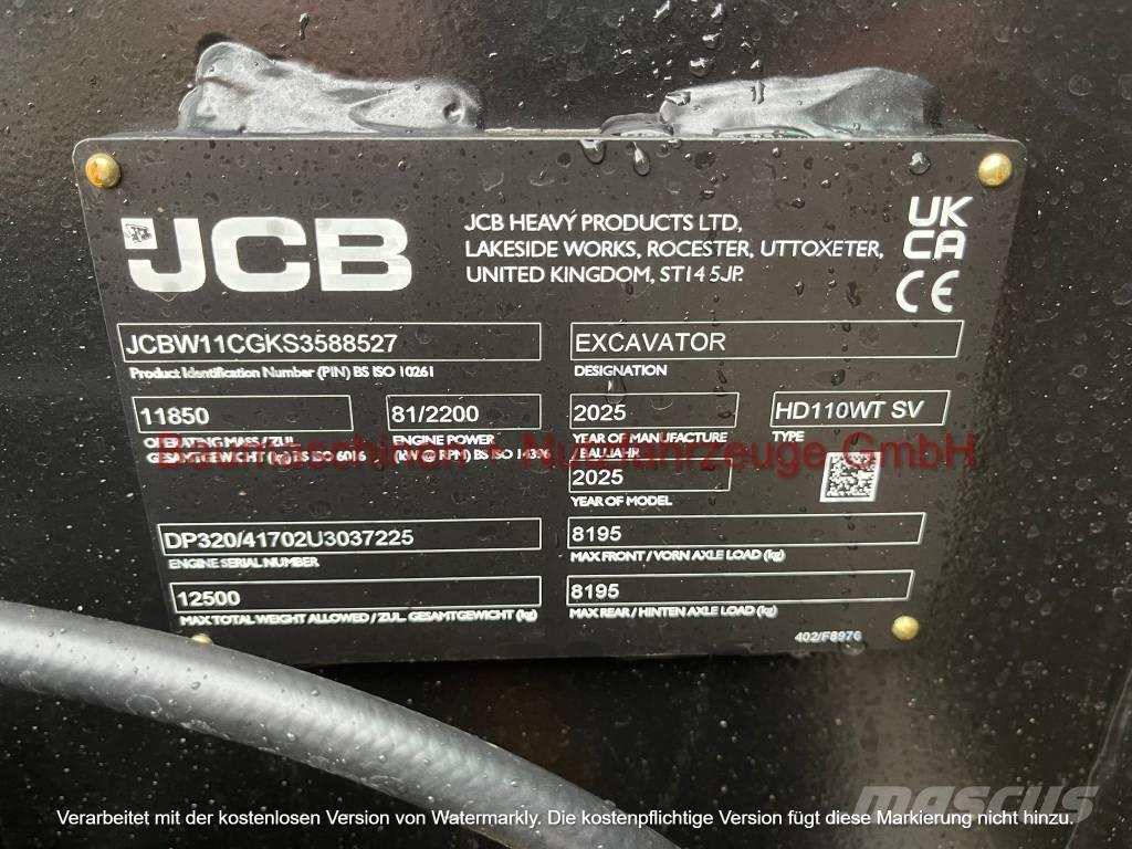 JCB Hydradig 110W Gumikerekes kotrók