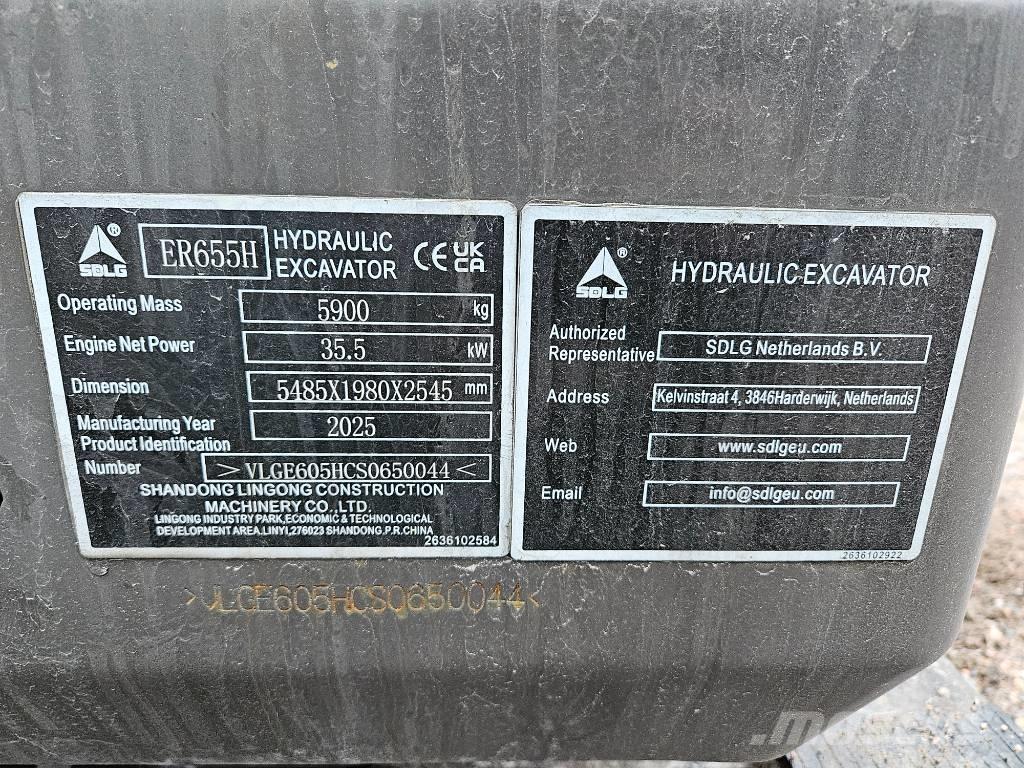 SDLG ER655H Mini kotrók < 7t