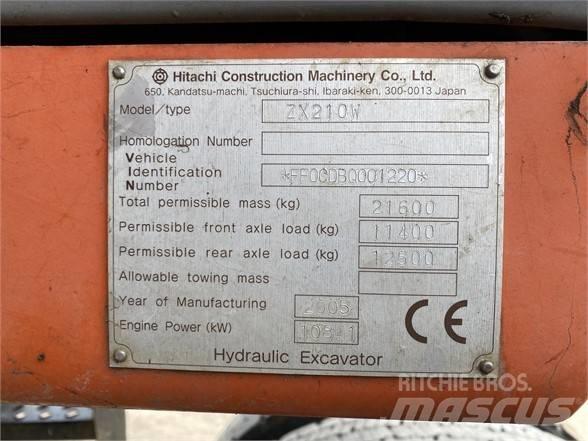 Hitachi ZX 210 W Gumikerekes kotrók