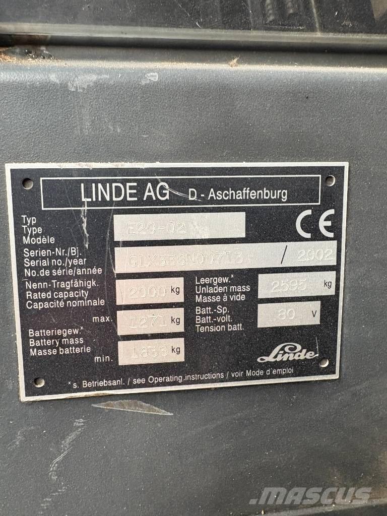 Linde E 20 P-02 Elektromos targoncák