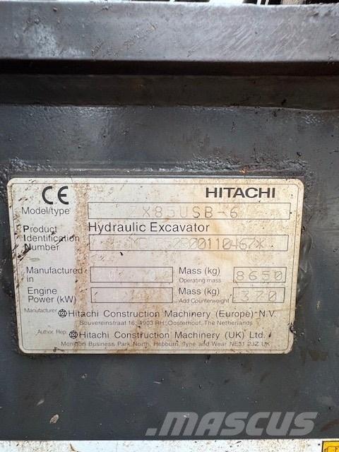 Hitachi ZX 85 USB-6 Közepes (midi) kotrók 7 t - 12 t