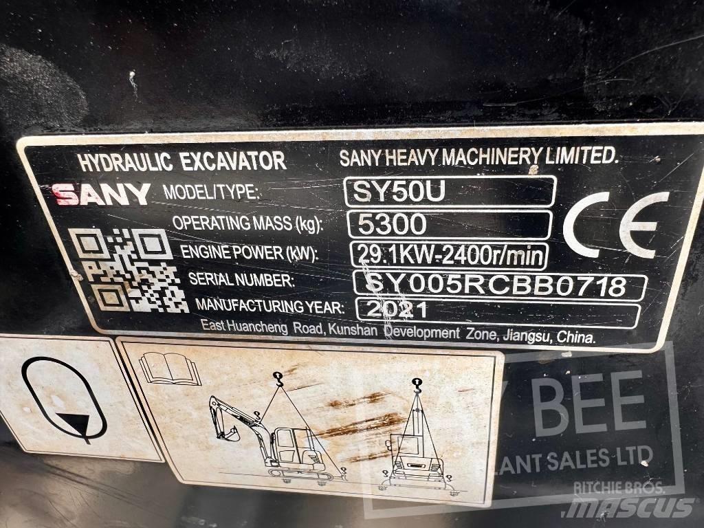 Sany SY 50 U Mini kotrók < 7t