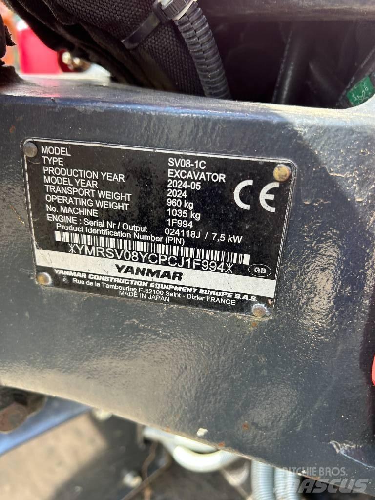 Yanmar SV08-1C Mini kotrók < 7t