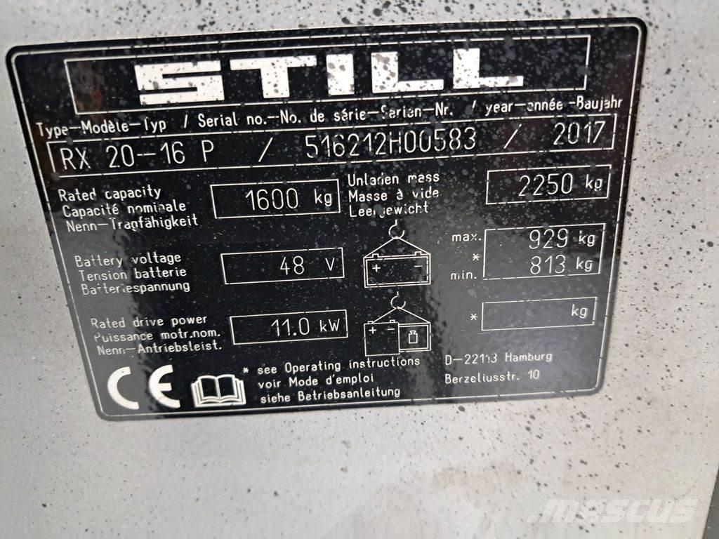 Still RX 20-16 P Elektromos targoncák