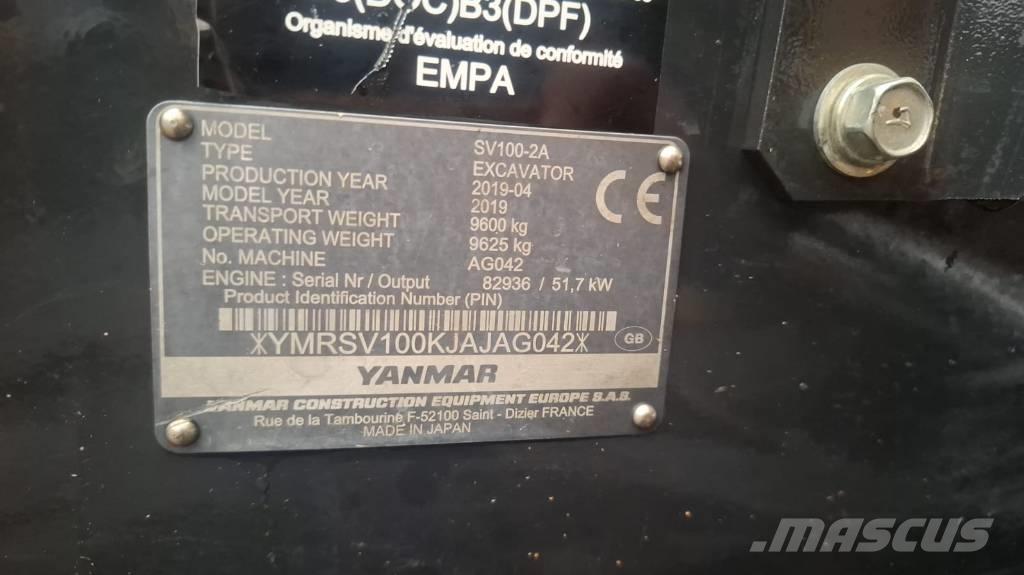 Yanmar SV 100-2A Közepes (midi) kotrók 7 t - 12 t