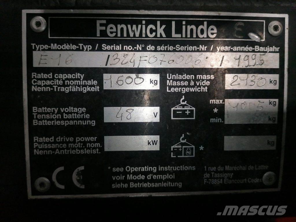 Linde E16 Elektromos targoncák