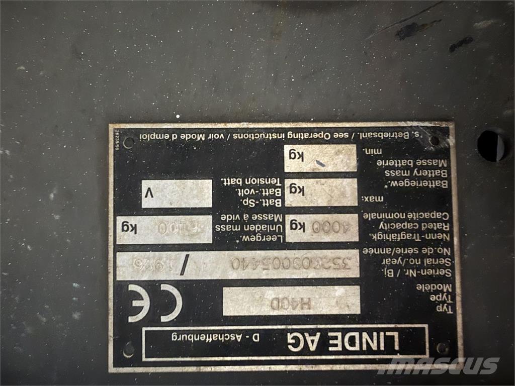 Linde H40D Dízel targoncák