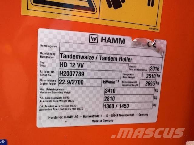 Hamm HD12 VV, Vält Ikerdobos hengerek
