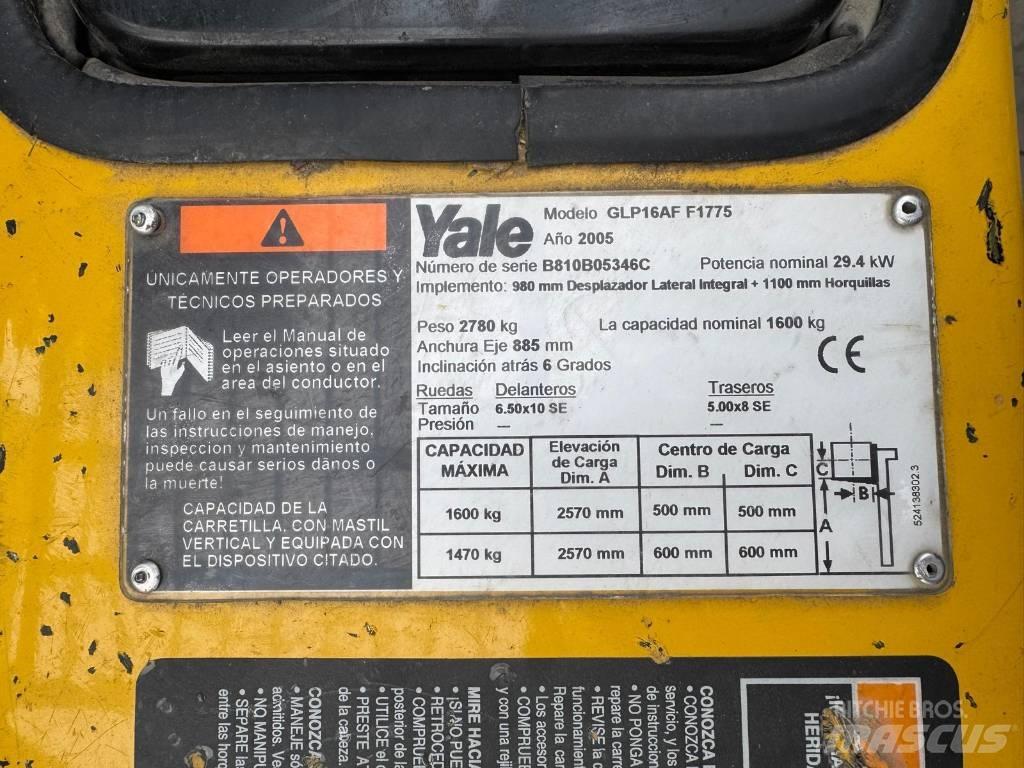 Yale GLP 16 AF F1775 Gázüzemű targoncák