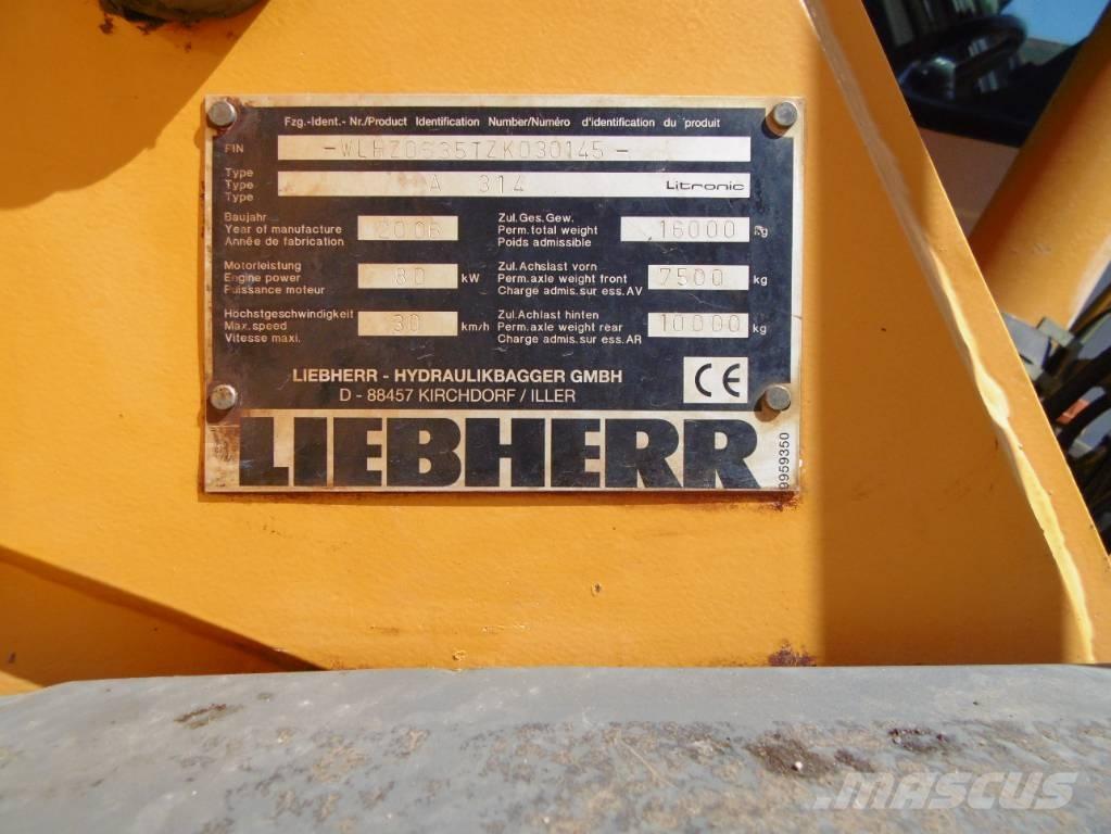 Liebherr A314 Gumikerekes kotrók