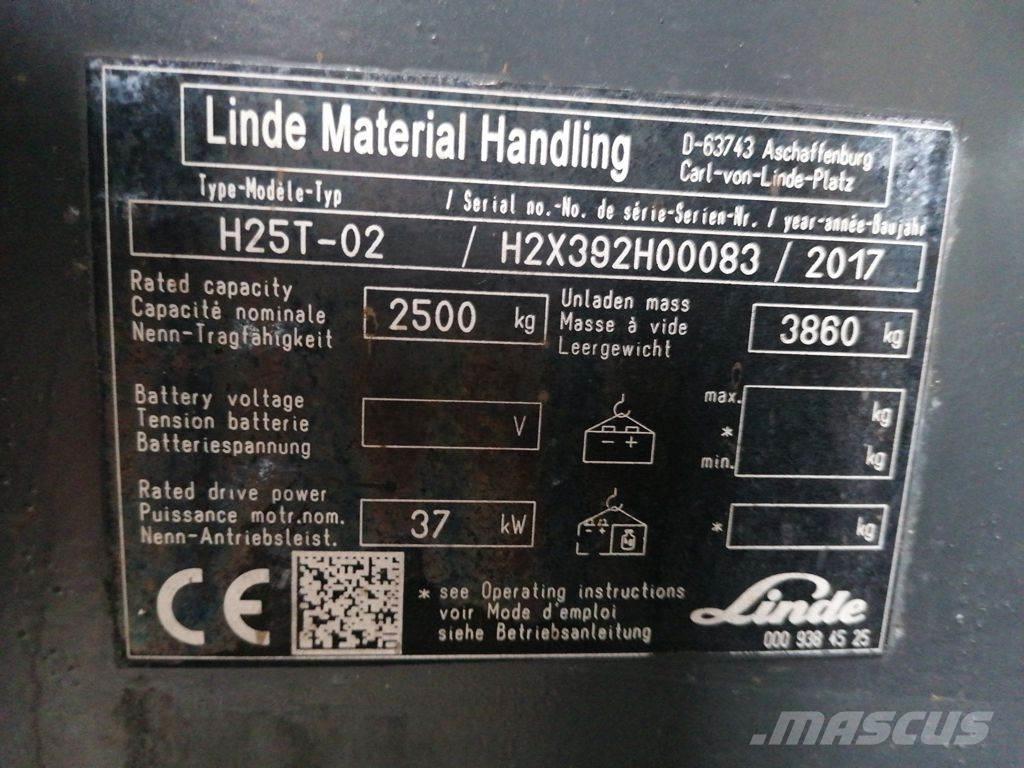 Linde H25T-01 Gázüzemű targoncák