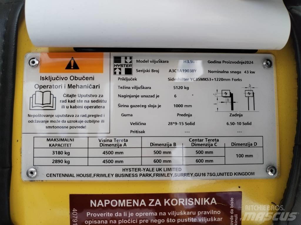 Hyster H 3.5UT Dízel targoncák