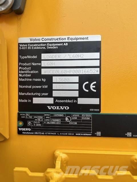 Volvo L 60 H Gumikerekes homlokrakodók