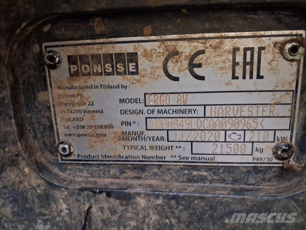 Ponsse Ergo 8W Betakarítók