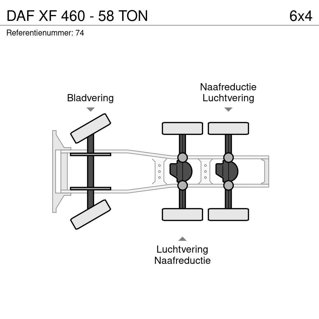 DAF XF 460 - 58 TON Nyergesvontatók