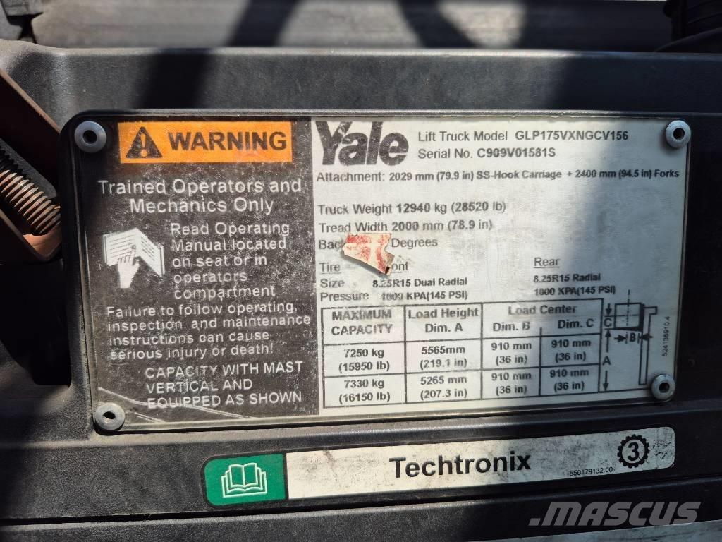 Yale GLP175VXNGCV156 Targoncák-Egyéb