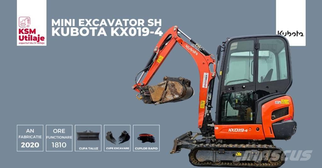 Kubota KX 019-4 Mini kotrók < 7t