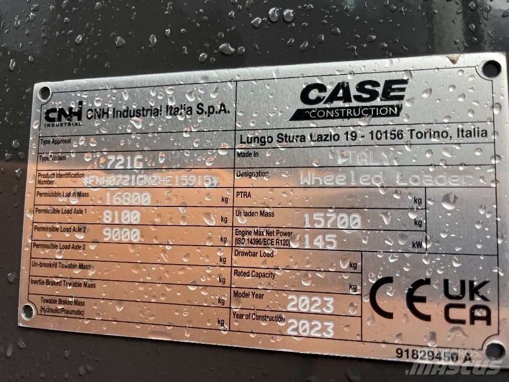 CASE 721 G Gumikerekes homlokrakodók