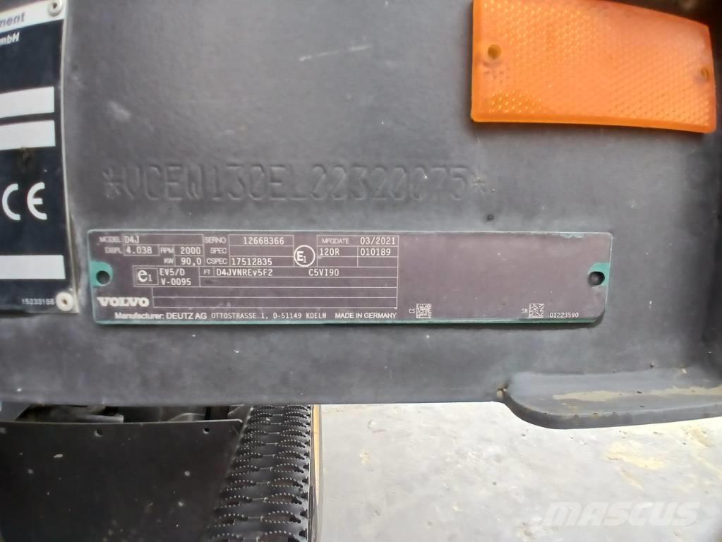 Volvo EWR 130 E Gumikerekes kotrók