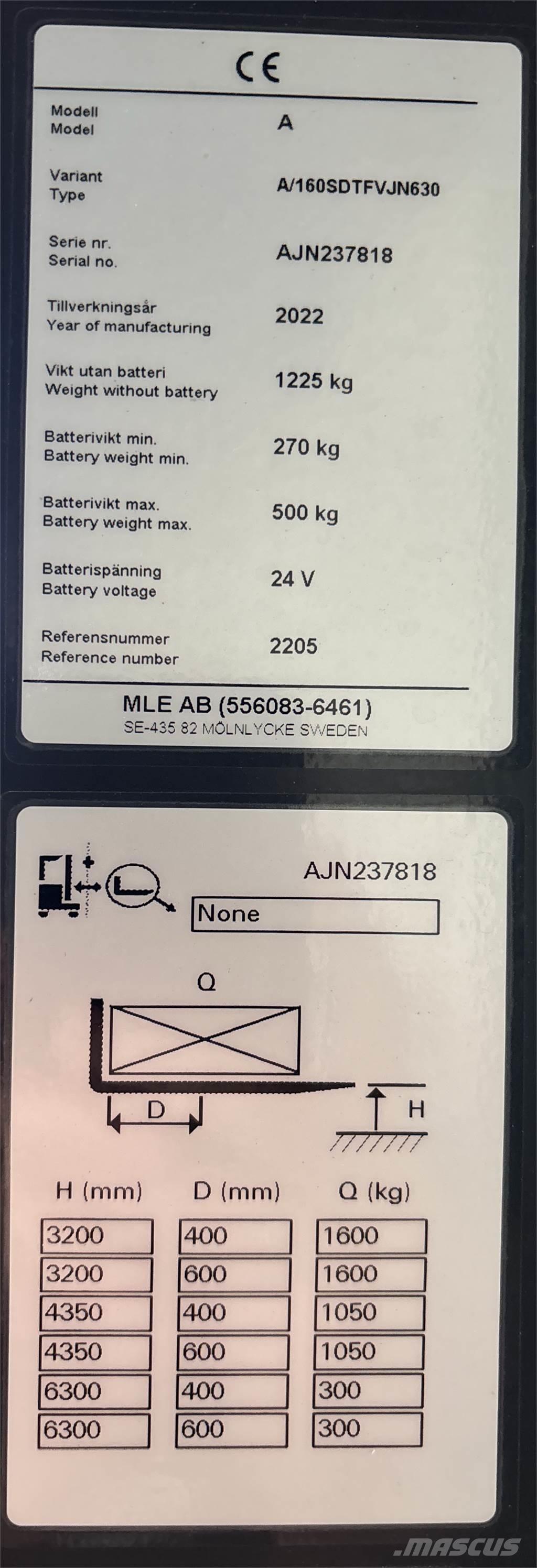 Atlet A160 Elektromos gyalogkíséretű targoncák